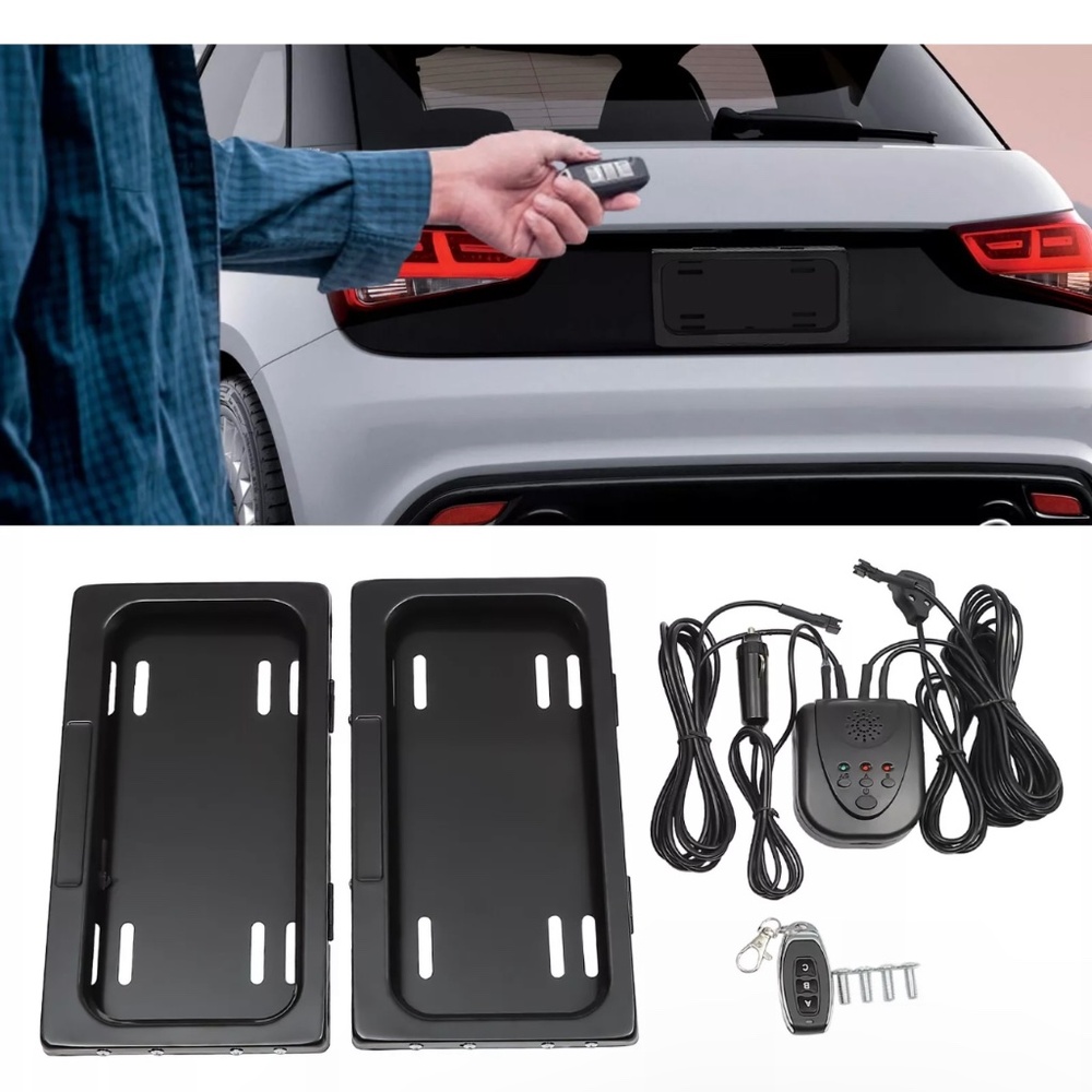 2pc Stealth Frame License Plate With Remote!
